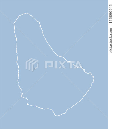 Vector outline map of Barbados line border country Vector outline map of Barbados line border country 136890943