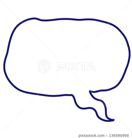 Blue unstable speech bubble Blue unstable speech bubble 136890998