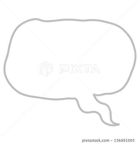 Gray Unstable Speech Bubble 136891005