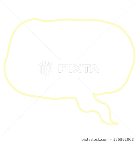 Light yellow unstable speech bubble 136891008