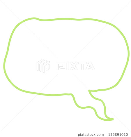 Yellow-green unstable speech bubble 136891010