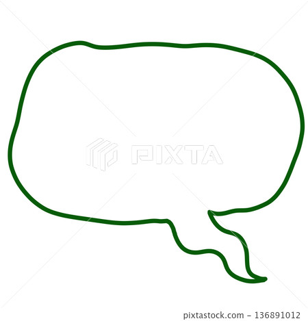 Green unstable speech bubble Green unstable speech bubble 136891012