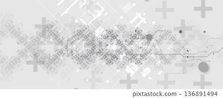 Ukrainian moderm technology background for science and business theme Ukrainian moderm technology background for science and business theme 136891494