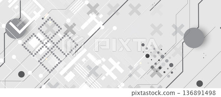 Ukrainian moderm technology background for science and business theme 136891498