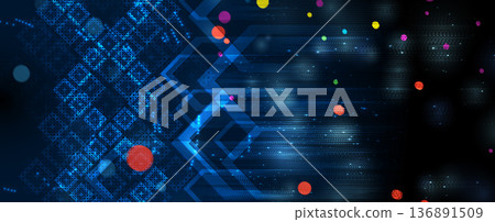 Ukrainian moderm technology background for science and business theme Ukrainian moderm technology background for science and business theme 136891509
