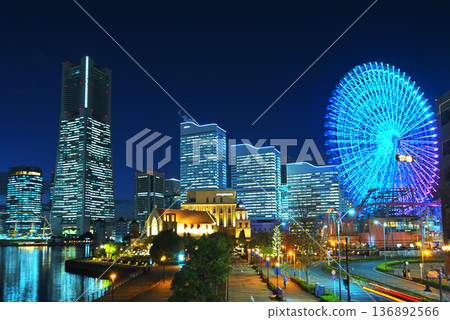 橫濱港未來夜景 橫濱港未來夜景 136892566