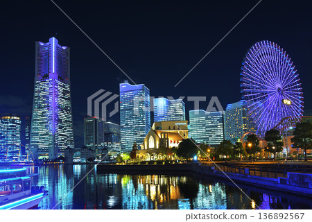 橫濱港未來夜景 橫濱港未來夜景 136892567