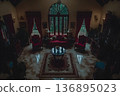 Elegant Interior: Dramatic Lighting in a Luxurious Living Room S 136895023