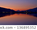 View of Mt. Fuji from Lake Suwa 136895352