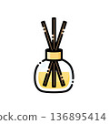 One cute incense bottle, yellow incense liquid with three roots and black incense stick, full of incense and healing! Suitable living room, interior decoration and perfume design. Color changeable, 136895414