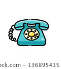 A cute retro blue telephone, a gold dial dial, and a full-length dial! Compatible communication card, old style or retro style design. Color changeable, limited release 136895415