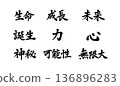 Brush calligraphy Japanese style 136896283