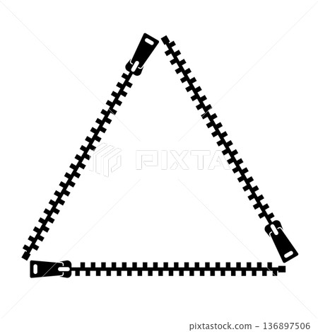 Black zipper frame 136897506