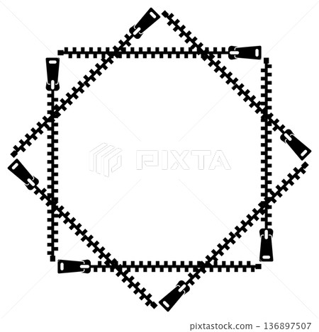 Black zipper frame 136897507