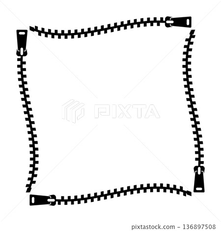 Black zipper frame 136897508