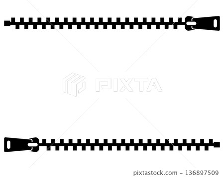 Black zipper frame 136897509