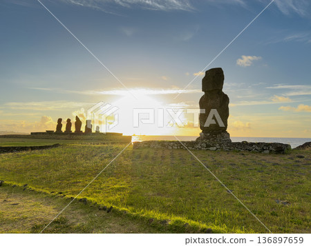 Ahu Tahai and Ahu Vaiuli, Moai at Tahai Ceremonial Village, Easter Island, 2025 Ahu Tahai and Ahu Vaiuli, Moai at Tahai Ceremonial Village, Easter Island, 2025 136897659