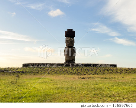 Ahu Kotelik, Moai with eyes at Tahai ceremonial village, Easter Island, November 2025 Ahu Kotelik, Moai with eyes at Tahai ceremonial village, Easter Island, November 2025 136897665