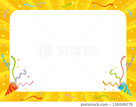 Colorful confetti and cracker frame Colorful confetti and cracker frame 136899276