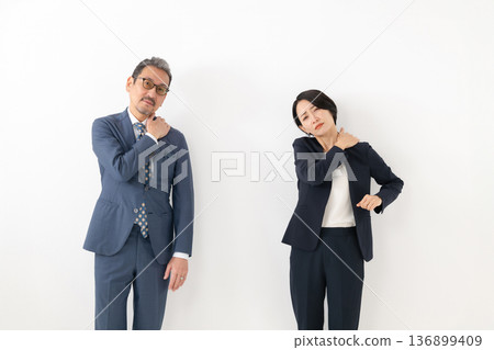 Working people tired fatigue 136899409