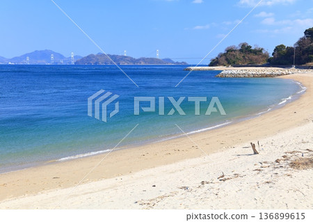 【愛媛郡】晴天下的來島海峽大橋（大隅海濱公園） 136899615