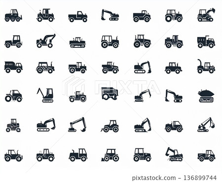 Heavy machinery icon 136899744