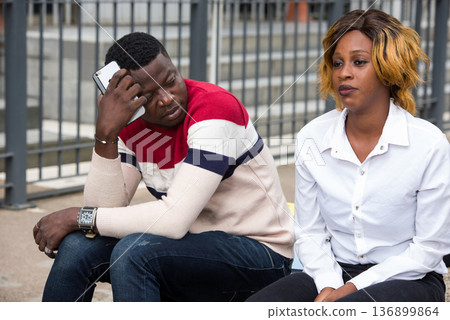 young students talking. young students talking. 136899864