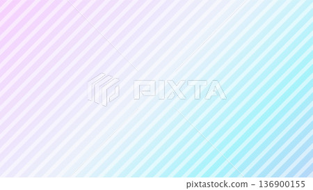 可愛的漸層斜條紋背景素材，16:9 尺寸 136900155