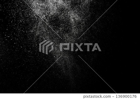 Cosmic background. Fine water particles in total darkness 136900176