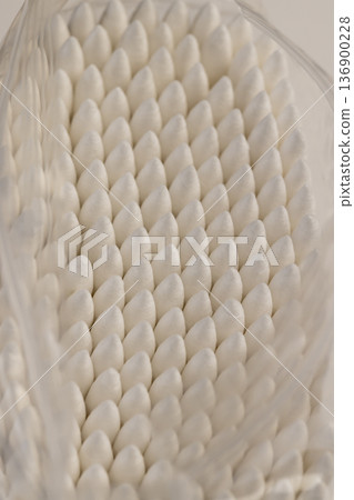cotton swabs made of natural cotton and sticks made of paper, sticks with pieces of natural cotton wool for personal hygiene and facial care and makeup cotton swabs made of natural cotton and sticks made of paper, sticks with pieces of natural cotton wool for personal hygiene and facial care and makeup 136900228