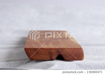 big isolated wood board, unique handmade kitchenware 136900471
