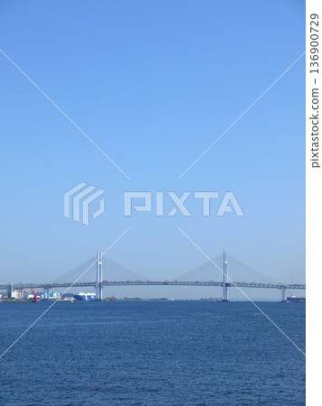 Bay Bridge under a clear blue sky 136900729