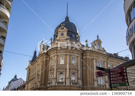 Downtown Ljubljana, the capital of Slovenia Downtown Ljubljana, the capital of Slovenia 136900734