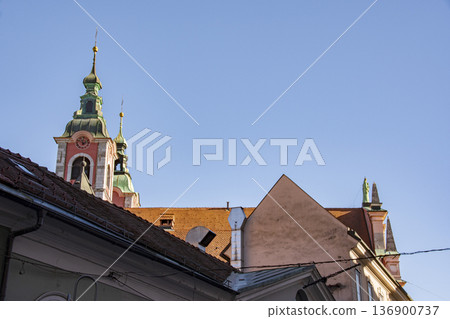 Downtown Ljubljana, the capital of Slovenia Downtown Ljubljana, the capital of Slovenia 136900737