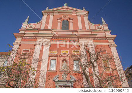Downtown Ljubljana, the capital of Slovenia 136900743