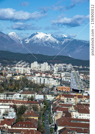 斯洛維尼亞首都盧布爾雅那市中心 136900812