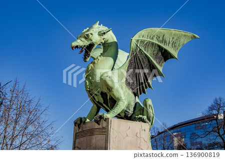 斯洛維尼亞首都盧布爾雅那市中心 136900819