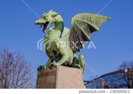 斯洛維尼亞首都盧布爾雅那市中心 斯洛維尼亞首都盧布爾雅那市中心 136900821