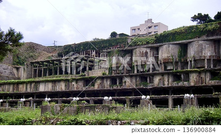 The remains of the Kitazawa Flotation Plant in Sado City, Niigata Prefecture The remains of the Kitazawa Flotation Plant in Sado City, Niigata Prefecture 136900884