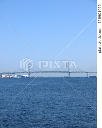 Bay Bridge under a clear blue sky Bay Bridge under a clear blue sky 136901013