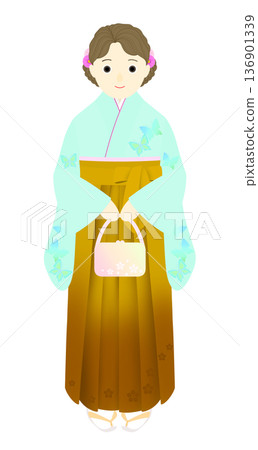 Graduation ceremony_Woman in hakama 136901339