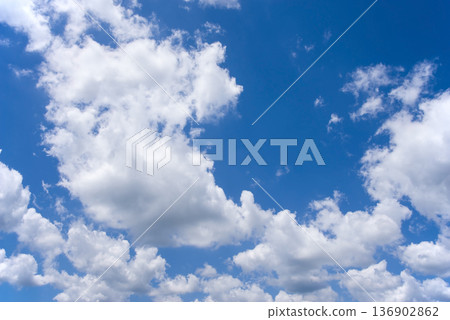 blue sky and white clouds blue sky and white clouds 136902862
