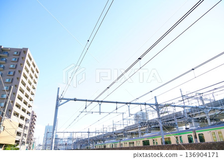 Railway tracks in urban areas of Saitama Prefecture Railway tracks in urban areas of Saitama Prefecture 136904171