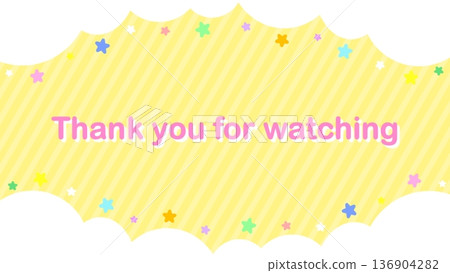 Thank you for watching. Cute background of colorful stars and clouds. Thank you for watching. Cute background of colorful stars and clouds. 136904282
