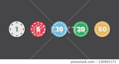 Coin minimal outline symbol set. Coin minimal outline symbol set. 136905171
