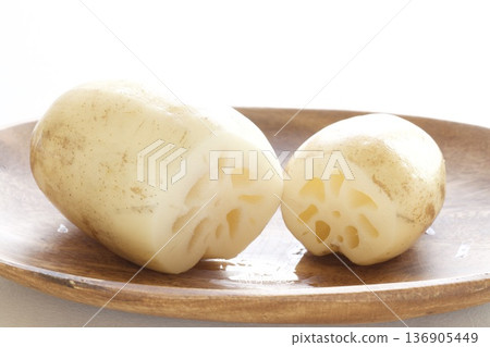 cut lotus root cut lotus root 136905449