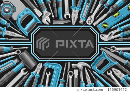 Vector frame with Hardware Tools 136905652
