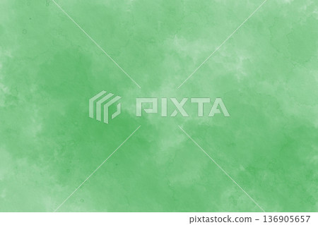 Green watercolor paint smear texture 136905657