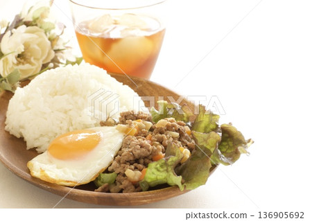 Thai food Gapao rice Thai food Gapao rice 136905692
