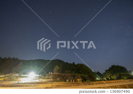 A beautiful spring starry sky at Hattoji Furusato Village in Okayama Prefecture, Japan A beautiful spring starry sky at Hattoji Furusato Village in Okayama Prefecture, Japan 136907490